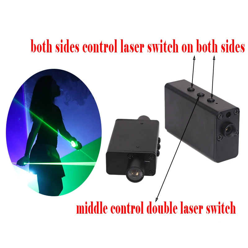 

New Double Headed Green Laser Sword Laser Dance Handheld Stage Props For Laser Man Show Portable Laser Dance Props