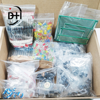 1900 pcs Mega Electronic Component Kit including Assortment + Capacitors + Resistors + LED + Transistors + DC Jacks + PCB +opamp