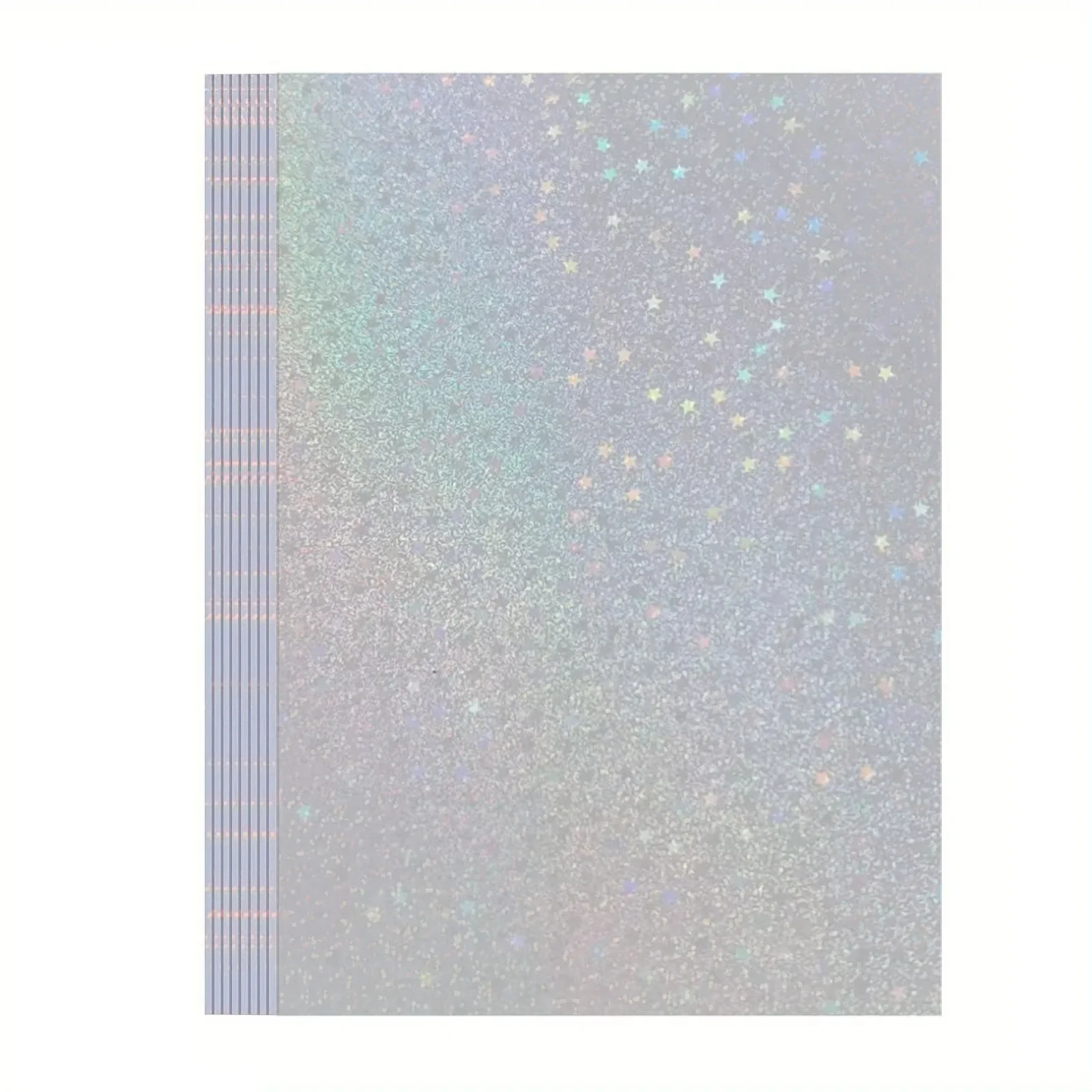 10 arkuszy A4 piaskowe gwiazdy holograficzna naklejka papierowa nakładka holograficzna folia do laminowania na zimno samoprzylepne arkusze winylowe 8,3 x 11,7 — zdjęcie 2