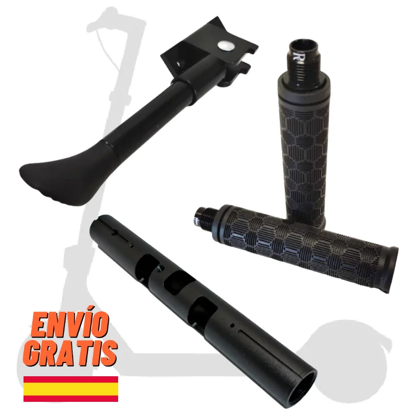 ✅Puños Mangos Empuñadura Izquierdo Derecho Base de Manillar Barra Pata de Cabra Caballete Patinete Eléctrico Cecotec Outsider Bongo Serie A - Piezas Patineta, Repuestos, Recambios Patin, Monopatín