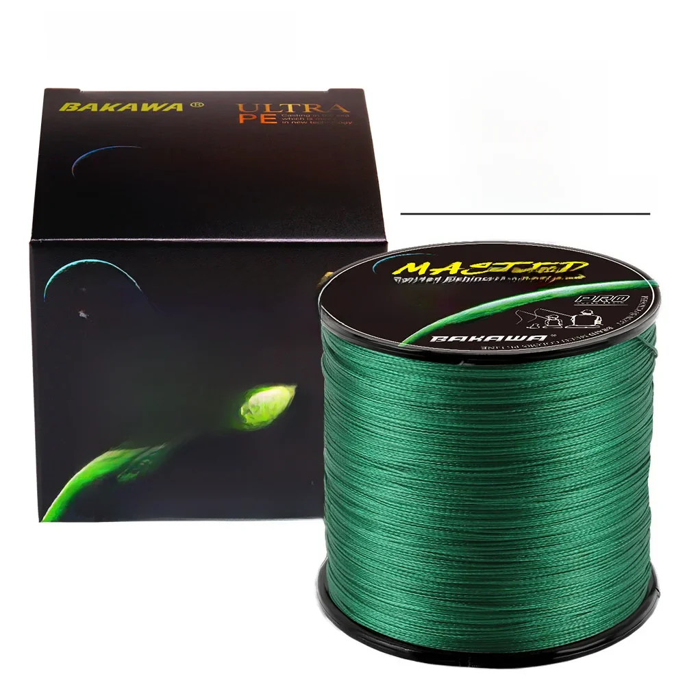 BAKAWA X8 Pe Geflochtene Angelschnur Pesca Karpfen Multifilament Fliegendraht Japanisches Salzwasser 1000M 500M 300M 100M 22LB-90LB