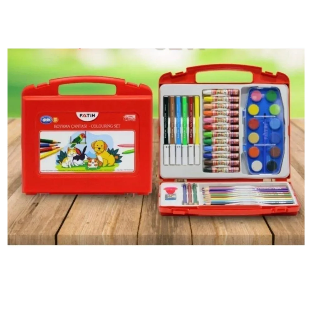 Coloring Bag Set Painting Bag Hard Plastic Durable Bag Back To School Set Primary Secondary School Stationery Supplies Pencil Pa