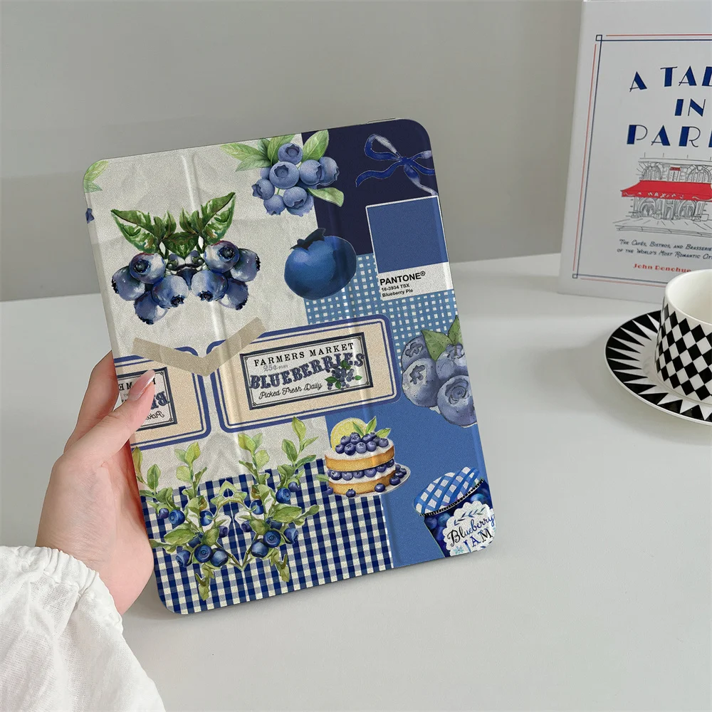 

Защитный чехол Creative Splicing Blueberry для Apple iPad Pro 2024 11 дюймов 2025 Air 5/4 10,9 iPad 10 9,7 10,2/10,5 Mini 6/5