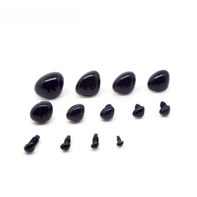 4,5 mm-20 mm Czarne plastikowe noski bezpieczeństwa dla lalek Amigurumi Wypchane zwierzęta Lalki Zabawka Miś w zestawie z plastikowymi podkładkami — zdjęcie 2