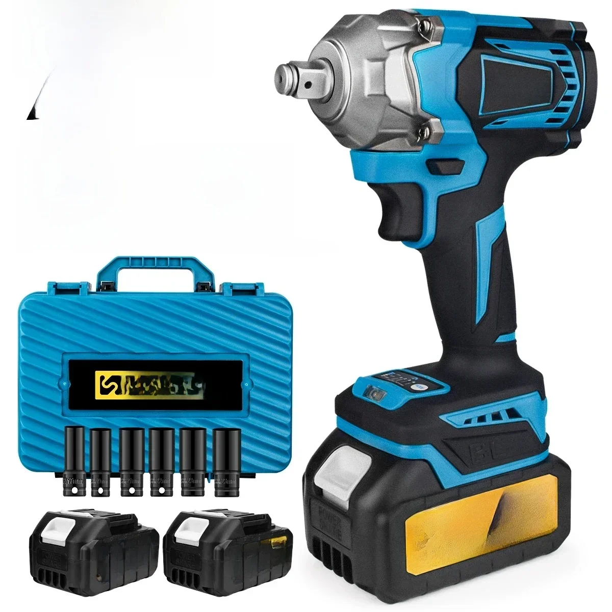 GΣ 1200 nm bürstenloser elektrischer Schlagschrauber, 1/2 Zoll, hohes Drehmoment, kabelloser elektrischer Schraubenschlüssel, Werkzeuge für Makita 18 V-Batterie-Pin