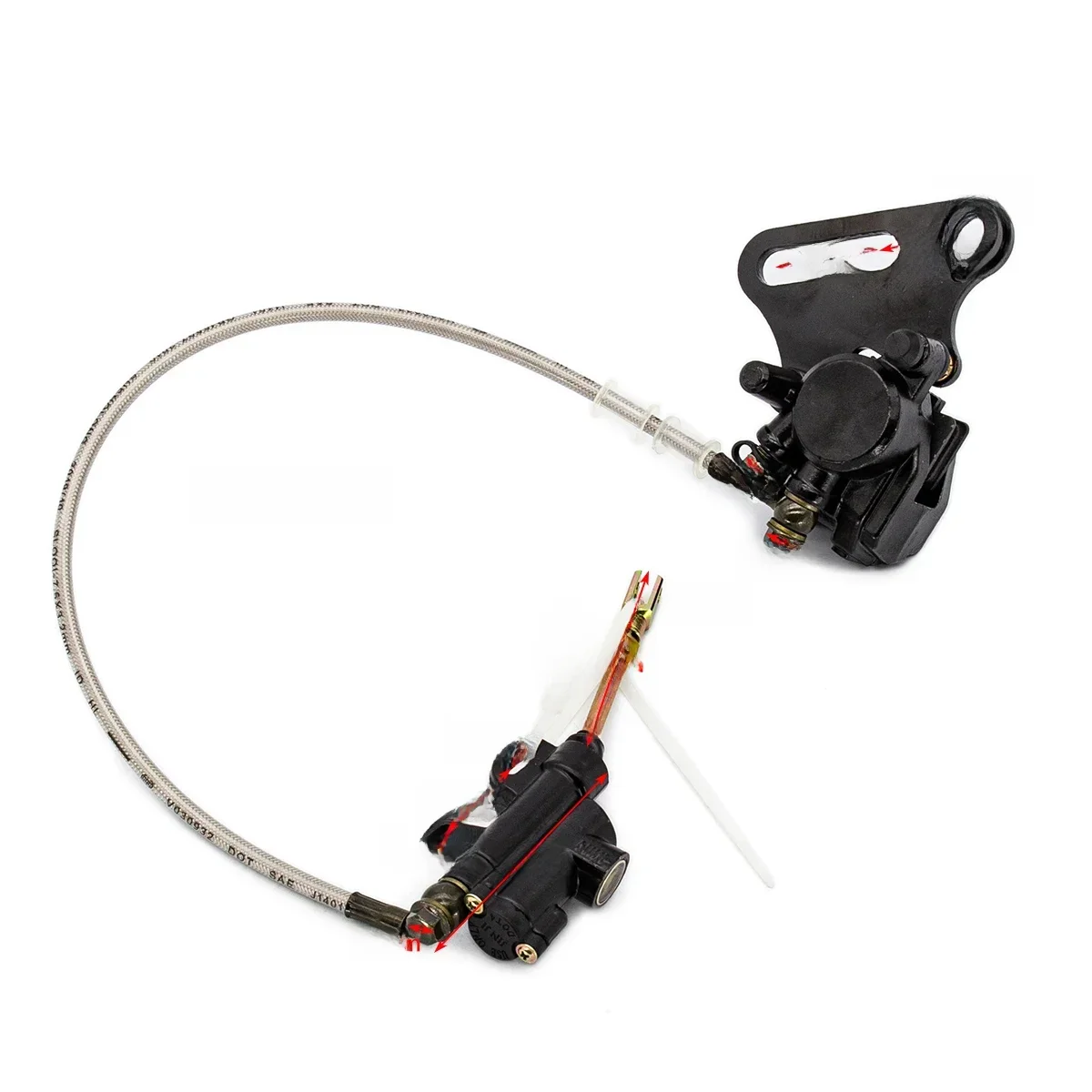 Système de frein à disque arrière de 15mm, tampon d'étrier pour 125cc 140cc Pit Dirt Bike ATV, étrier de frein arrière hydraulique