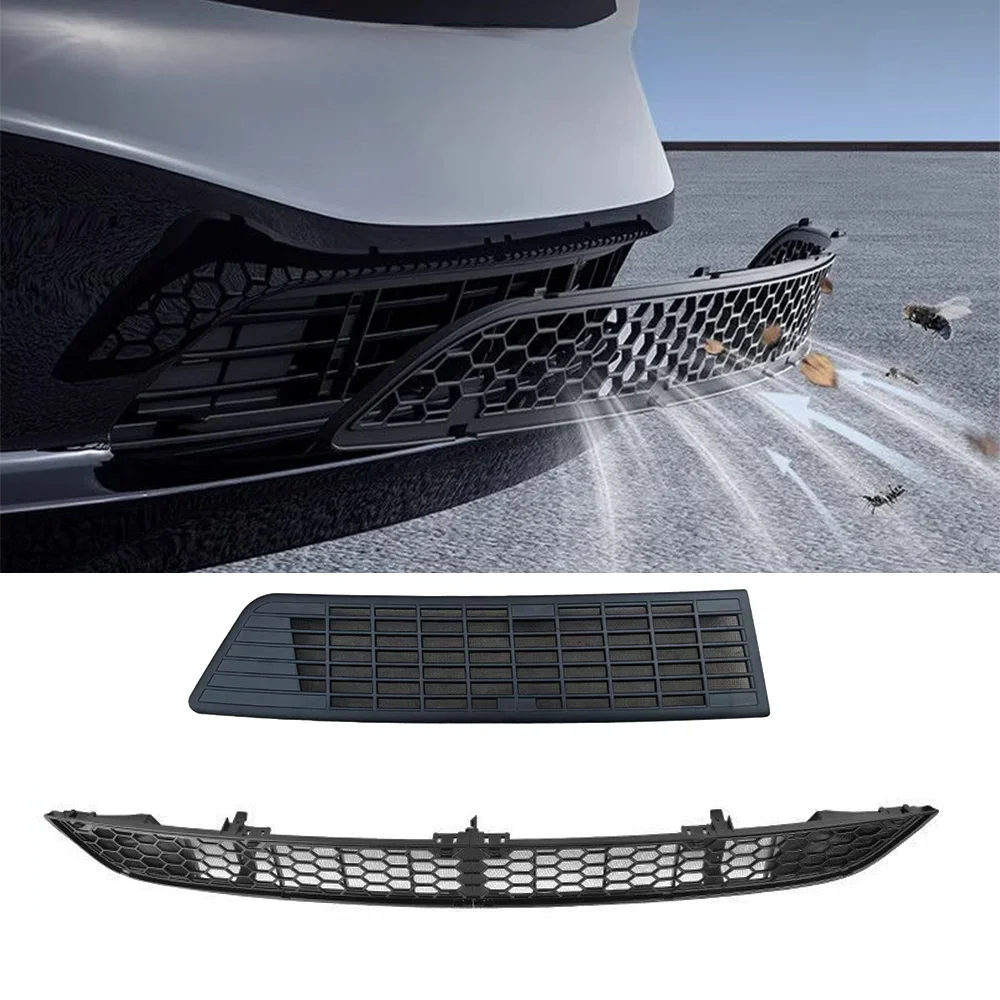 2024 erfrischt für Tesla Modell 3 Highland Front Grill Mesh Einsätze Verkleidungen Frontgrill Schutz