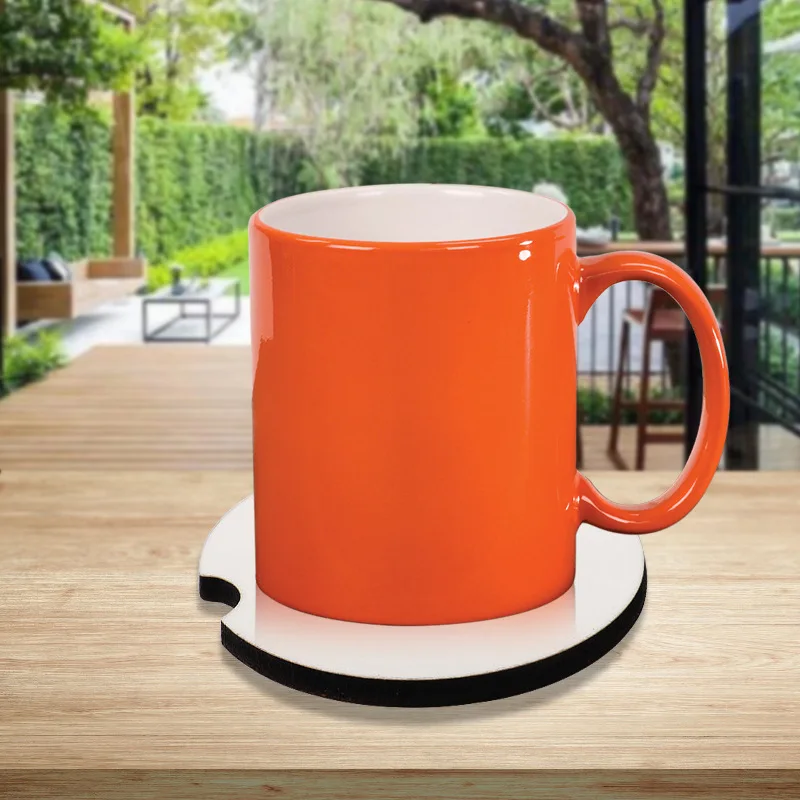 Free Shipping 40pcs/Lot 3.5 Inches Sublimation Blanks MDF Mug Coasters With Pine Backside For Custom Home Decoration