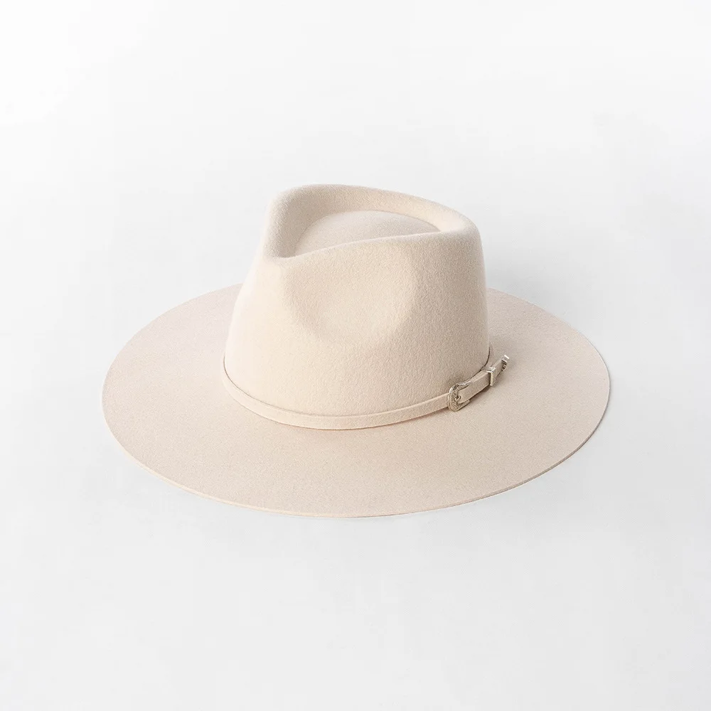 

Шерстяная шляпа-федора, стильная винтажная коллекция осенне-зимней с широкими полями, украшенная шерстяной лентой, модный аксессуар унисекс для взрослых