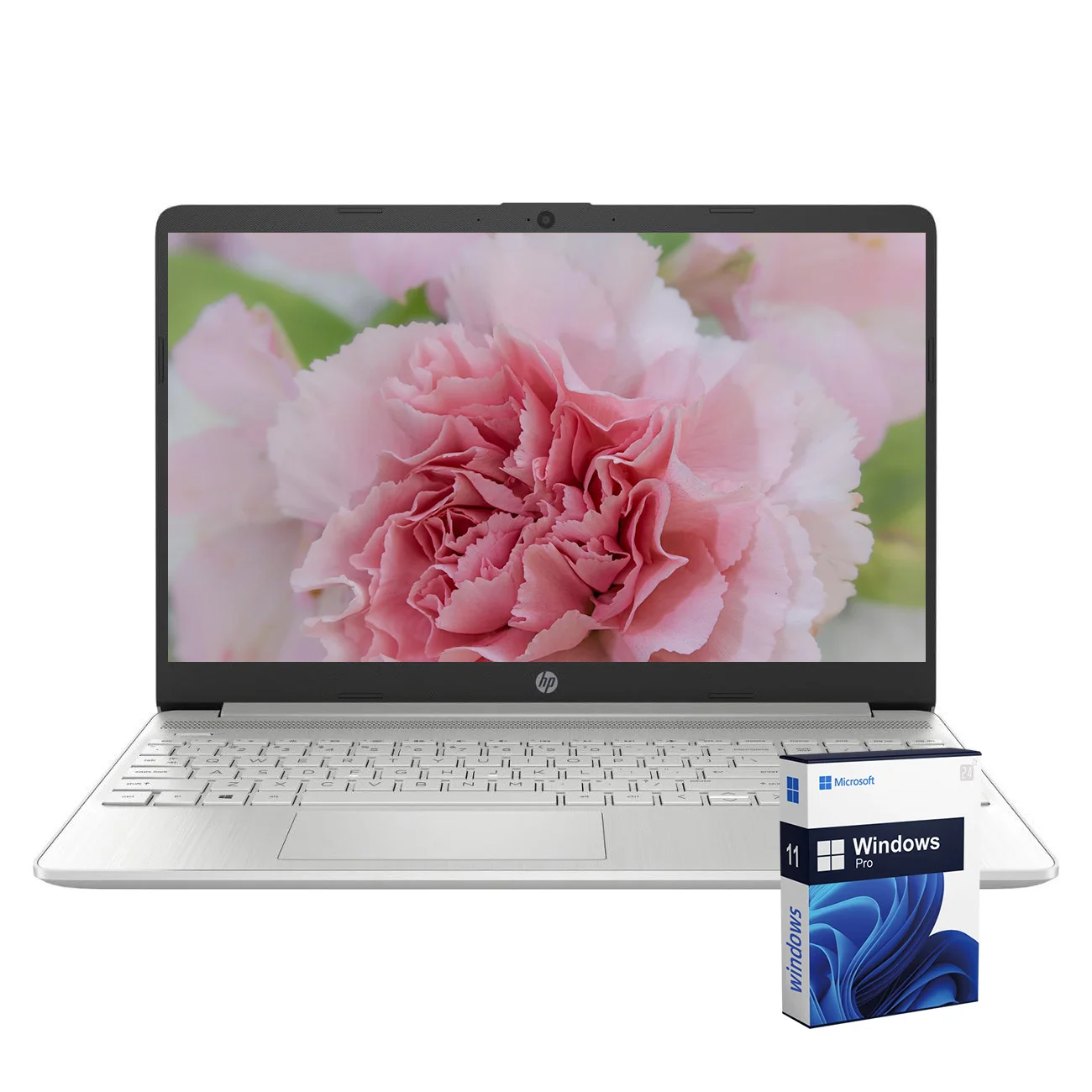 Ноутбук HP с сенсорным экраном 15,6 дюйма, Intel Core i3-1215U,32 Гб RAM,2 ТБ SSD,Windows 11 Pro, серебристый