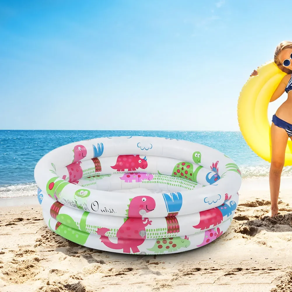 Piscine gonflable en PVC pour enfants, baignoire gonflable, dinosaure de dessin animé, piscine à balles pour enfants