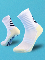 1 Pair New Men Women Soft Breathable Anti-slip Football Socks Running Soccer Basketball Cycling Sports Grip Socks