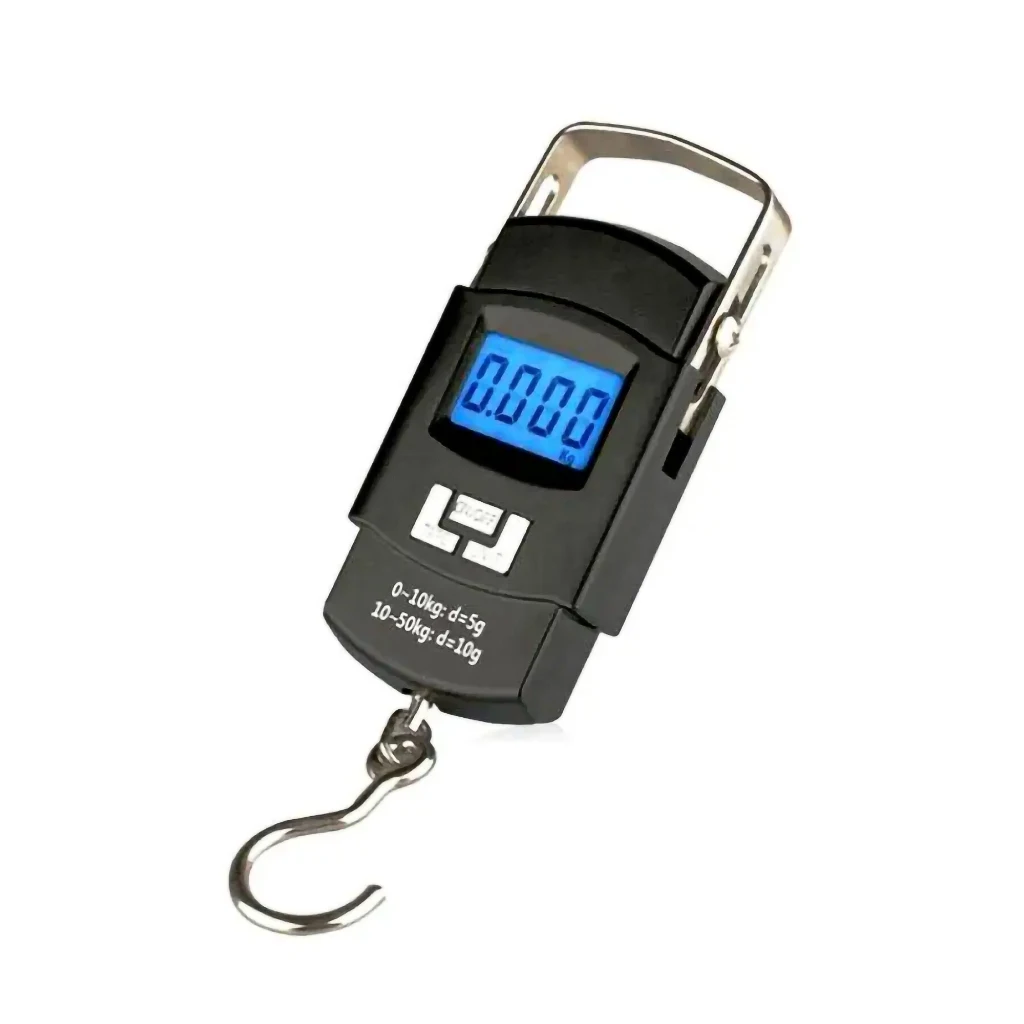 Digital Portable Hand Scale Hook Up to 50kg Lock Luggage