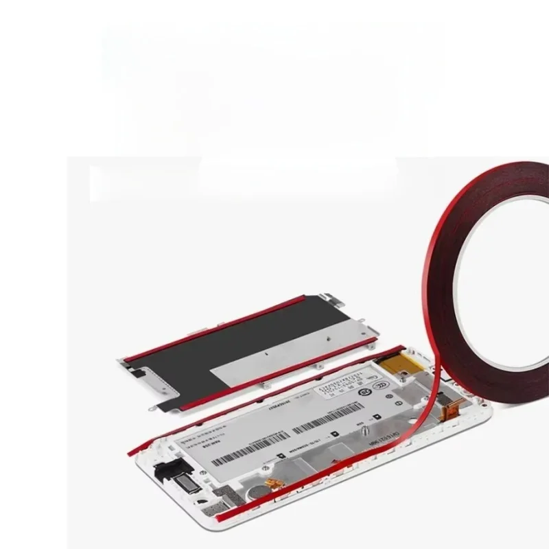 Bordure d'écran incurvée scellée, bande Double face rouge à forte adhérence pour l'entretien électronique du téléphone, outil de réparation d'écran