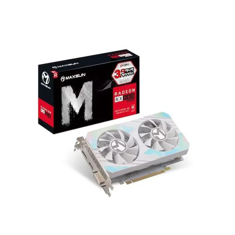 [MAXSUN Official Store] MAXSUN LADEON RX 580 2048SP Big Mac White D5 8GB