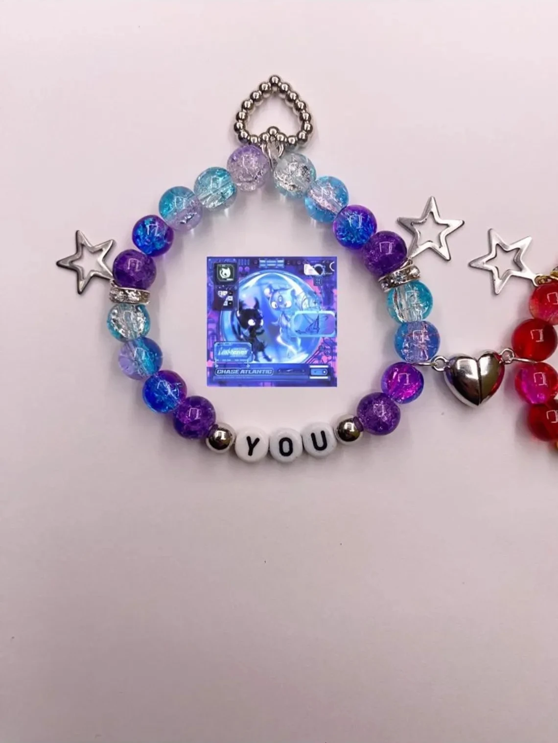 Handmade chase Atlanticyou and you too duo couple bff matching bracelet|star heart charms Taylor swift tiktok lost in heaven dtd