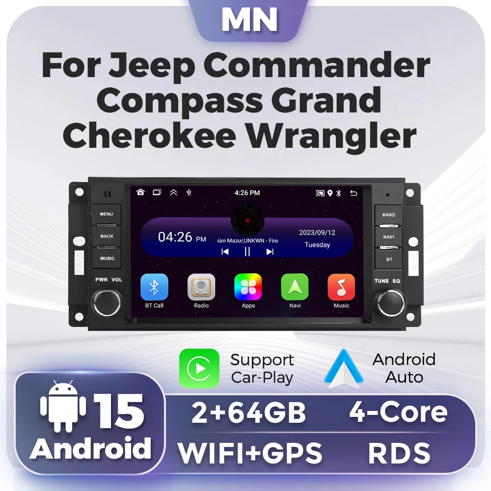 NaviFly 7 Inch Car Multimedia Player For JEEP Grand Cherokee Liberty Wrangler Chrysler 2002-2006 Carplay Auto Android Car Radio