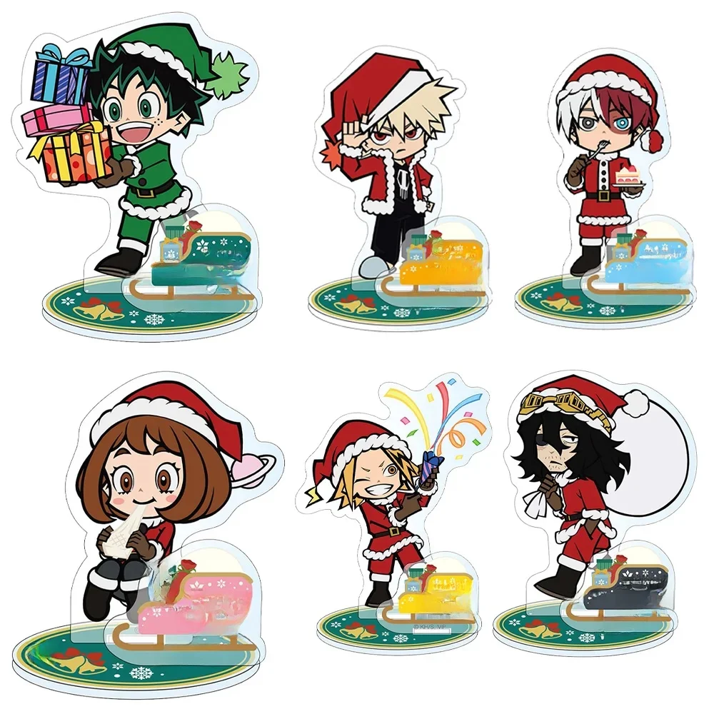 Mon héros académique série de noël Katsuki Bakugo Eri Denki Kaminari Shoto Todoroki Kyoka Jiro Chibi figurine d'anime support en acrylique