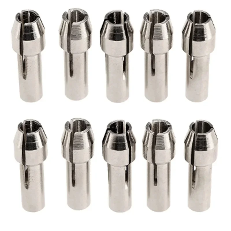 10 sztuk Mini wiertarka mosiężny uchwyt zaciskowy 1/8 "(3.2mm) średnica mocowania Mini uchwyty wiertarskie do narzędzia obrotowego Dremel akcesoria do elektronarzędzi — zdjęcie 2