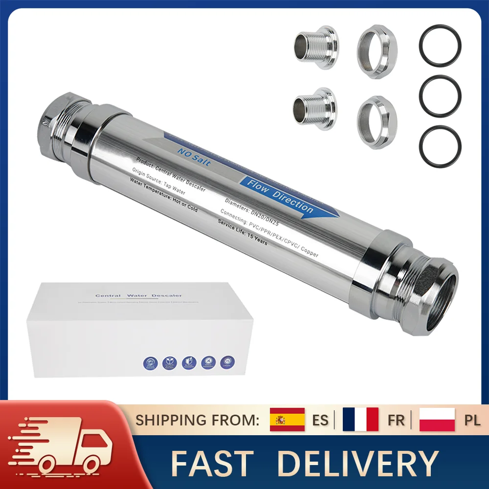 Système de détartrant adoucisseur d'eau sans sel pour toute la maison, filtre inhibiteur d'échelle, Anti-Corrosion au calcaire, traitement de l'eau dure 4T/H