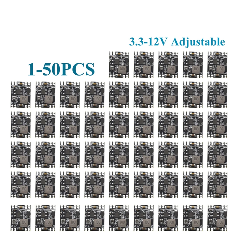 1–50 Stück MP1584EN DC-DC-Abwärtswandlermodul – einstellbarer Ausgang 1,25–30 V, max. 3 A, für 12 V/24 V bis 5 V/3,3 V Netzteil