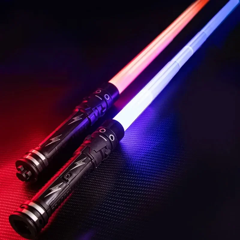 Épée Laser sabre Laser rouge et bleu Double sabre Rave Transformation cadeau pour enfants arme Cosplay garçon Cool jouet clignotant