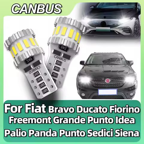 2x For Fiat Bravo Ducato Fiorino Freemont Grande Punto Idea Palio Panda Punto Sedici Siena LED Clearance Light Lamps W5W T10