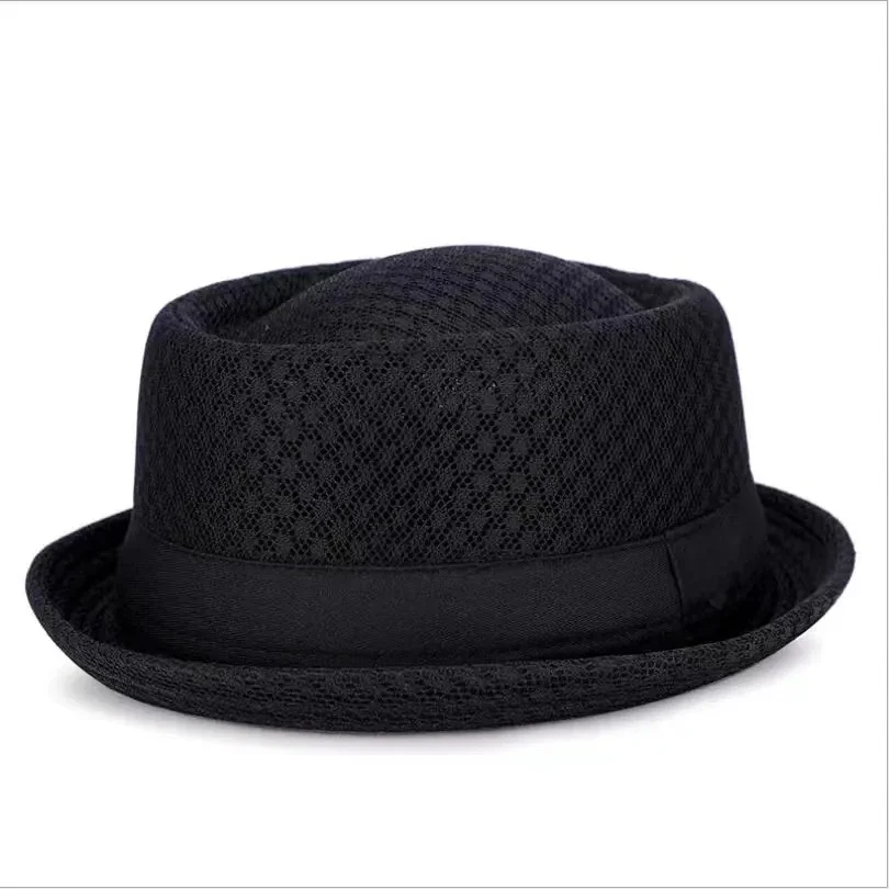 Nouveau chapeau respirant angleterre maille plat chapeau de paille rétro angleterre Jazz pliable chapeaux de soleil Panama décontracté Pa