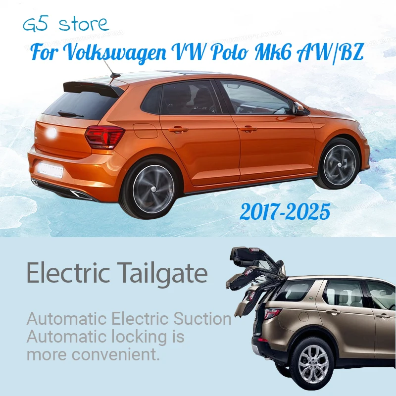 

Модификация электрической задней двери с защитой от защемления: автоматический багажник автомобиля для Volkswagen VW Polo Mk6 AW/BZ 2017-2025