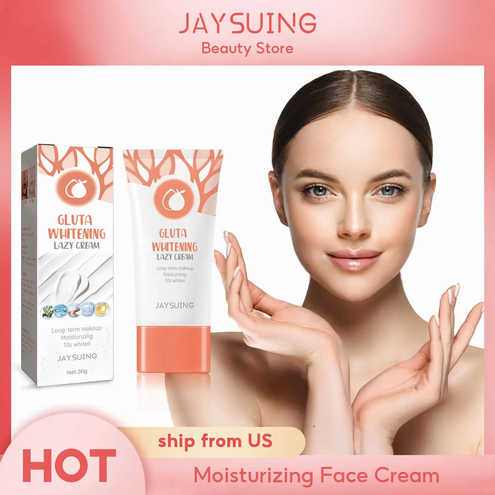 Whitening Lazy Cream Skin Care Face Lift Repair Firm Moisturizer ​Resist Oxidation Effective Brightening & Hydrating Face Cream