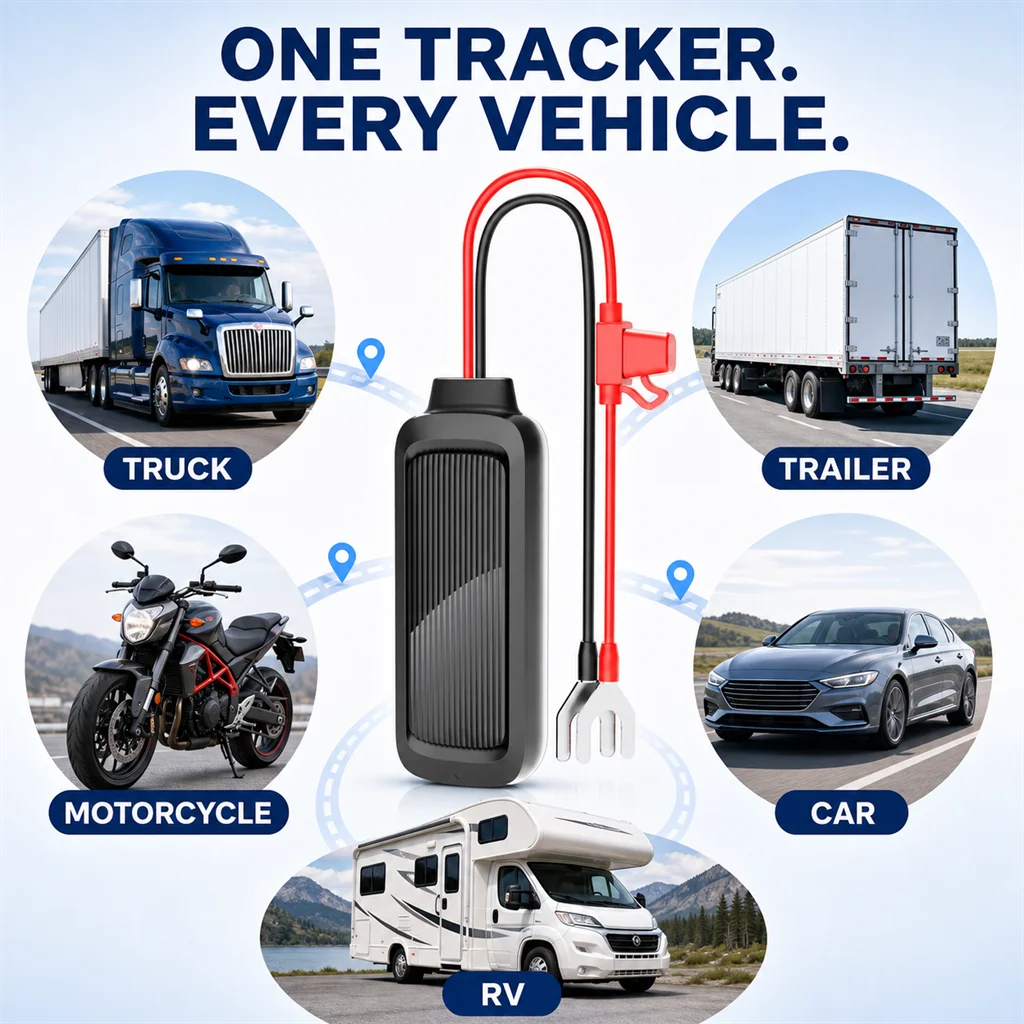 GS20 4G Hardwired GPS Tracker for Trailer Car Truck RV Motorcycle Boat, No Frequent Charging, Geo-Fence & Power Cut Alerts, 9-90V - view 2