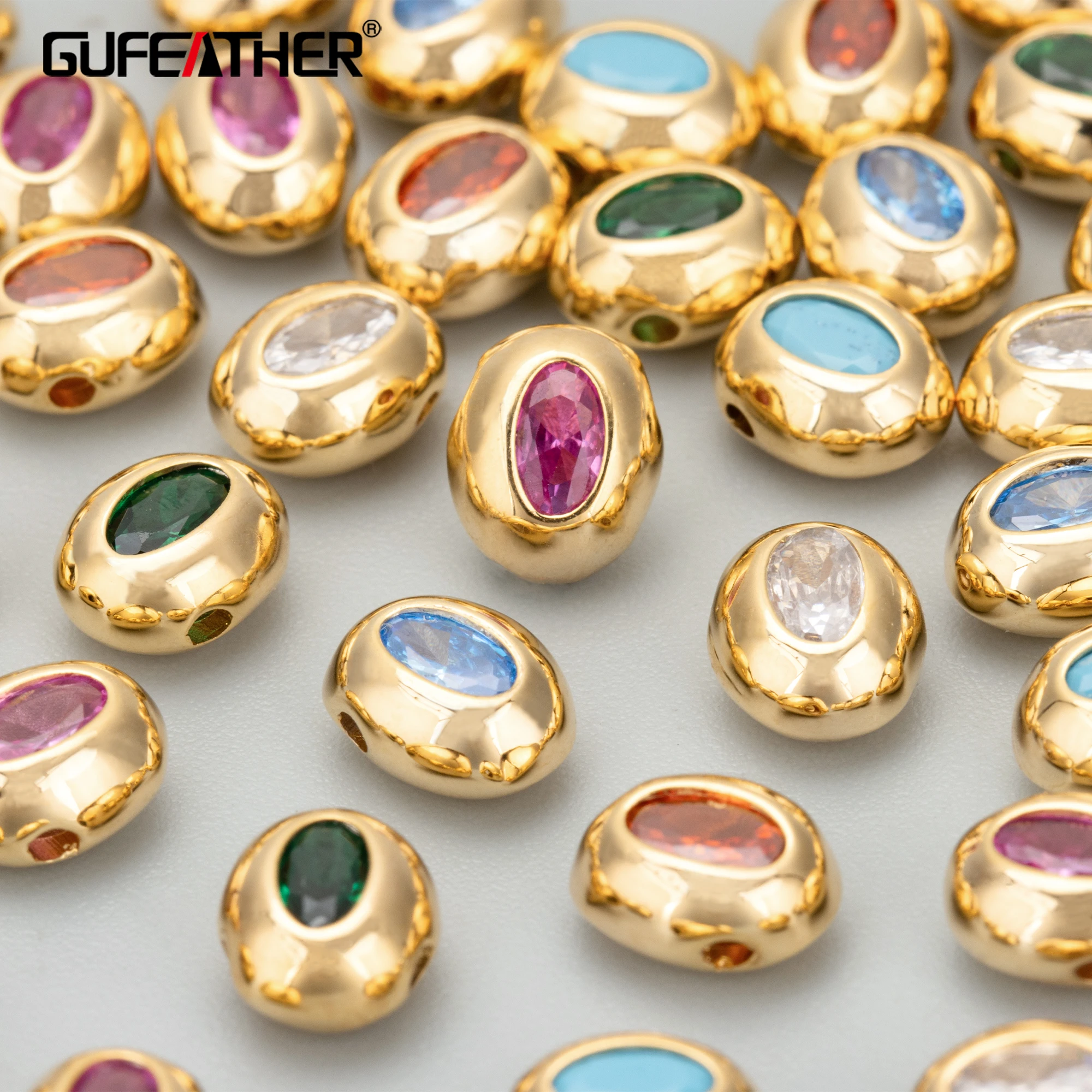 

GUFEATHER ME29,jewelry accessories,18k gold plated,copper,zircons,nickel free,charms,jewelry making,diy pendants,6pcs/lot