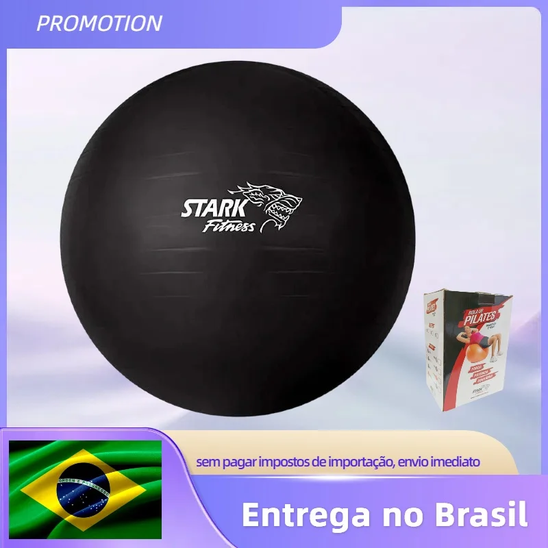 Bola de Pilates Yoga 55cm Anti-Estouro com Bomba de Ar Academia Ginástica em Casa Suporta 300kg Estoque no Brasil Envio em 24h