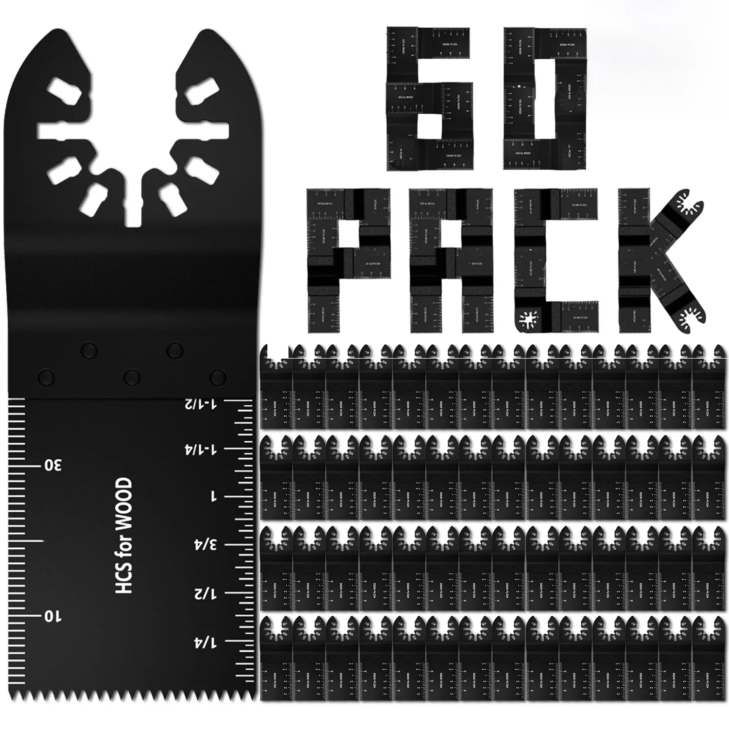 5-60 Stuks Universele Zaagblad Oscillerende Multi Tool Blades Rechte Schaal Multi Tool Snijden Hout Zaagbladen voor Dremel Milwaukee - afbeelding 2