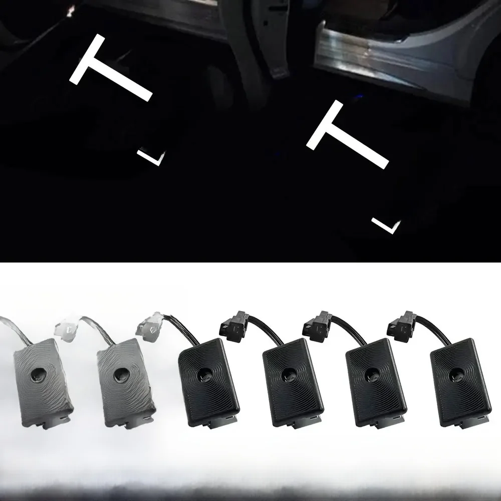 Voor Tesla Model Y Juniper Deurverlichting HD Projector Instapverlichting Model 3. Highland LED Laser Ghost Shadow Welkom Lichten - afbeelding 2