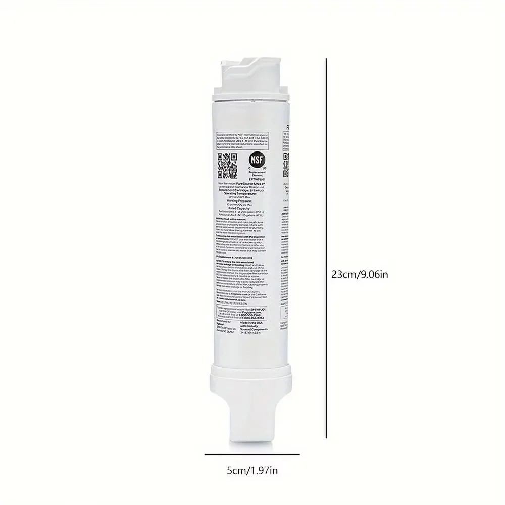 Refrigerator Water Filter for EPTWFU01 Frigidaire Compatible with UNILUX ULX220 807946705 012505454226 OPFF2-RF300 GP006 EWF02