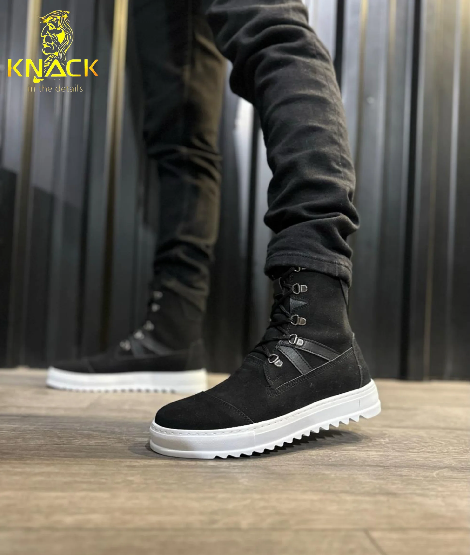 

Knack Men's Rain Boots Comfortable Breathable Daily Stylish Motorcycle Boots High Base Waterproof Anti Smell 40-44 Size Boots