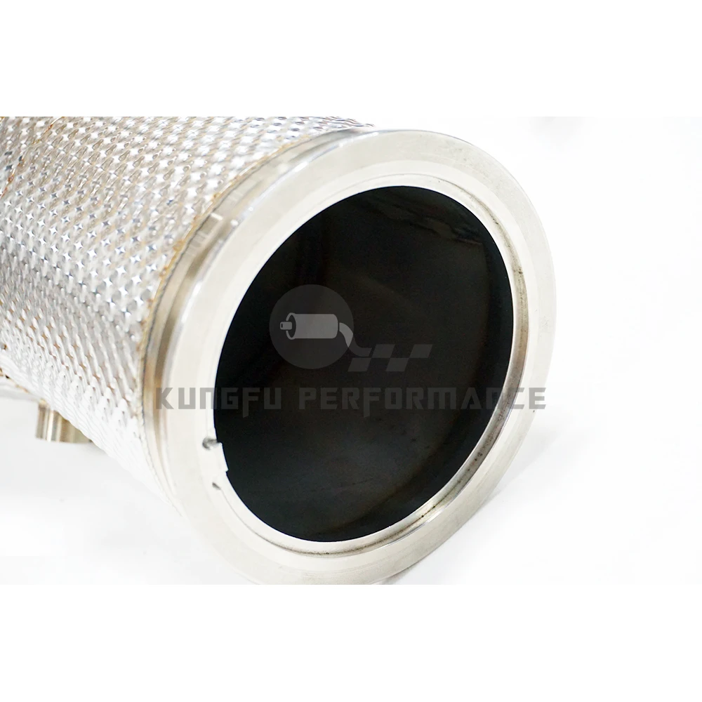 KUNGFU PERFORMANCE Bajante Decat AU DI RS7 RS6 C8 4.0T de acero inoxidable de 1,5 mm de espesor con protector térmico 2019+