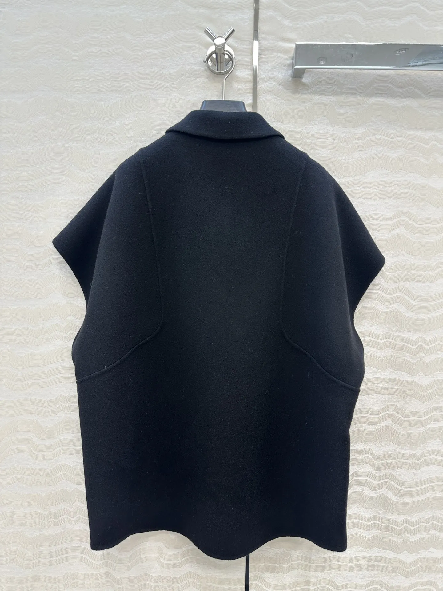 

Ранняя осень, новый женский стиль, осенний двусторонний жилет с лацканами и рукавами на плечах, пальто