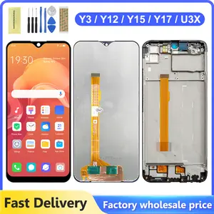 Bilashmart High quality 6.35 LCD Vivo Y3 Y11 Y12 Y15 Y17 Display Touch Screen With Frame Digitizer Assembly Replacement