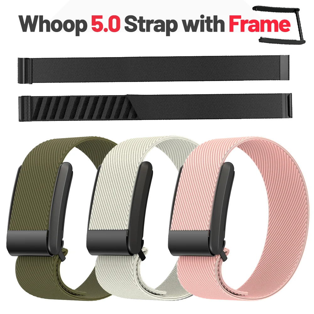 

Nylon Strap+FRAME For Whoop 5.0 straps/Whoop band 5 elastic Stretchable sports correa brecelet wristband watches for whoop5 5.0