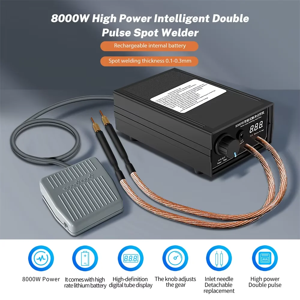 Il saldatore a punti di potenza da 8000W per la saldatura a punti della batteria 18650 il saldatore portatile fai-da-te può saldare i modelli di ricarica della batteria del telefono cellulare