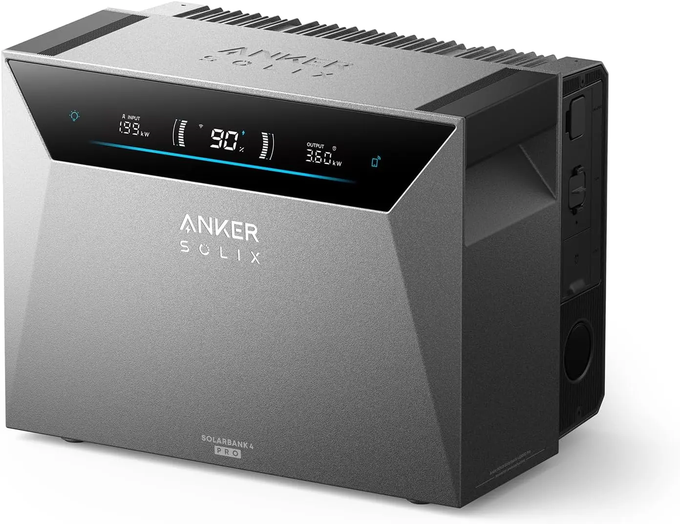 Anker SOLIX Solarbank 4 Pro, Balkonkraftwerk-Speicher, 4 MPPTs, 5000W Solareingang, bis zu 30kWh Kapazität, 2500W bidirektionales Laden, 10000 Zyklen, Anker Intelligence, Plug&Play | 4 MPPT, 5000W