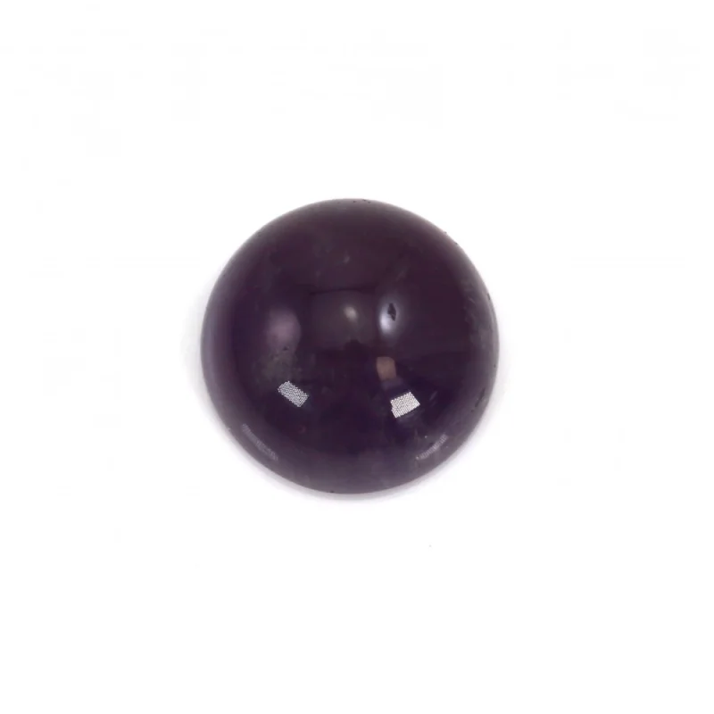 5pcs Amethyst Cabochon Cab Round Shape Natural Semiprecious Stone Dome 6-12mm Flat Back For Jewelry Making Pendant Ring DIY
