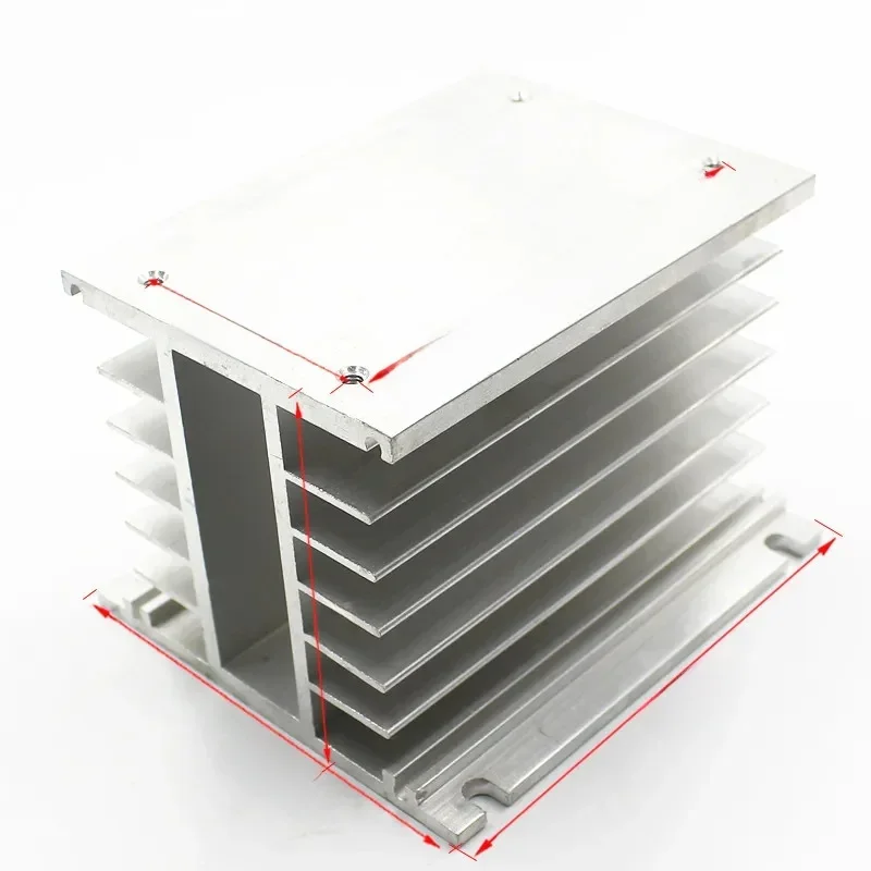 3-fazowy radiator 80 * 104 * 100 mm do aluminiowego radiatora przekaźnika półprzewodnikowego SSR — zdjęcie 2