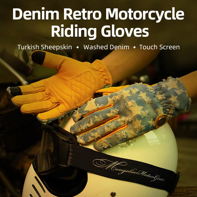 

UGLYBROS джинсовые мотоциклетные перчатки кожаные мужские и женские мото перчатки в стиле ретро защитные сенсорный экран для мотоцикла Guantes Moto