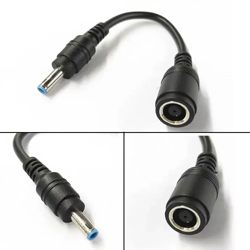 Adaptateur chargeur femelle 7.4mm x 5.0mm à 4.5mm x 3.0mm, connecteur d'alimentation, convertisseur, câble, prise DC pour Dell Hp