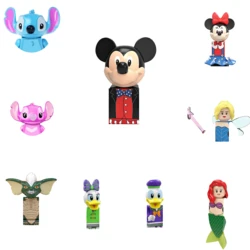 Movies Mickey Minnie Mouse Building Block Anime Bricks Mini Action Toy Figures Assemble Blocks for Kids Gifts