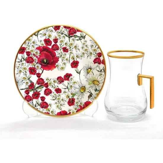 

Toygar Drip Handle Tea Set of 6 Daisy