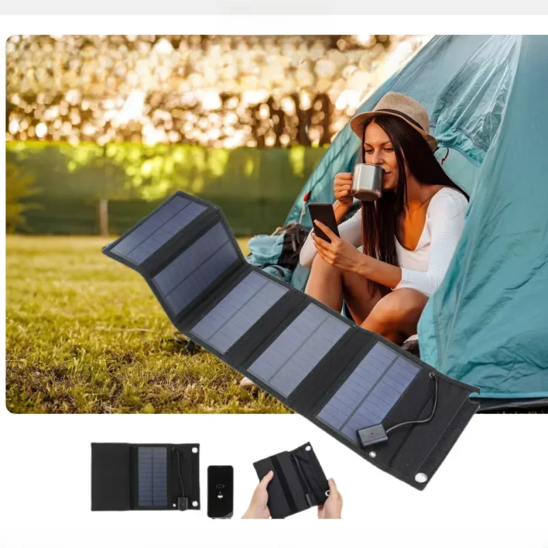 800W Foldable Solar Panel Phone Charger 5V USB Power Wholesale Outdoor Power Generator Supply for Cell Phone Camping Emergency